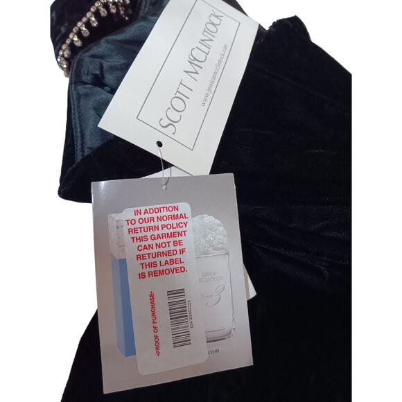 NEW Y2K SCOTT MCCLINTOCK Dress Crushed Velvet READ Small Formal Prom Vintage 00s - Picture 11 of 16